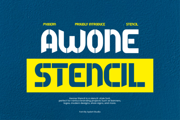 Awone Stencil: A Bold Display Font for Modern Branding