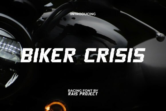 Biker Crisis: A Racing Display Font for Bold Editorial Headlines