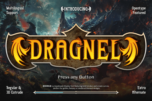 Dragnel Font Review: A Bold Fantasy Display for Heroes