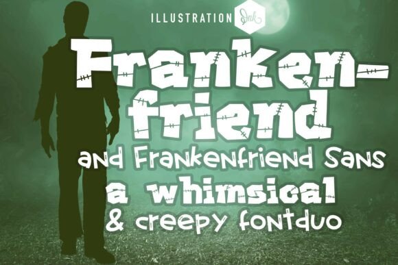 Frankenfriend Duo: The Perfect Spooky Display Font for Halloween Campaigns