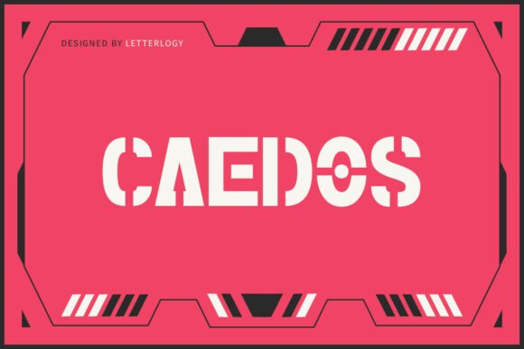 Launch Campaigns with Caedos Futuristic Stencil Font