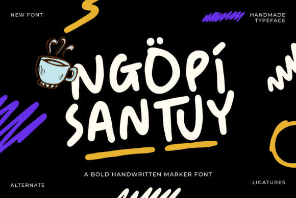 Ngopi Santuy: A Bold Typeface for Casual Branding