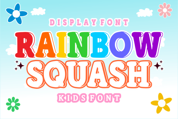 Rainbow Squash: A Cheerful Display Font for Kids