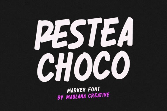 Restea Choco: The Energetic Display Font for Bold Marketing